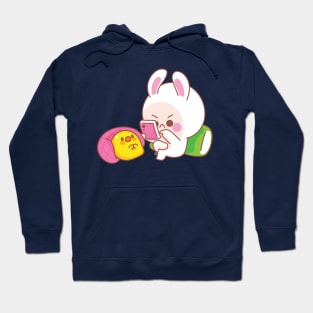 Cute Rabbit in Angry mood Hoodie